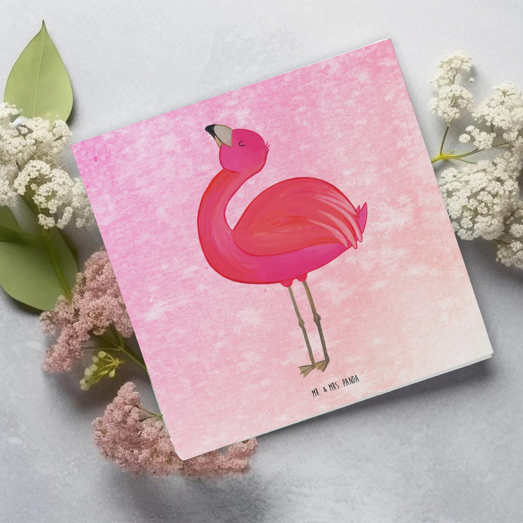 Deluxe Karte Flamingo Stolz Hochwertige Klappkarte, Karte, Hochzeitskarte, Grußkarte, Einladungskarte, Glückwunschkarte, Geburtstagskarte, Hochwertige Grußkarte, Klappkarte, Flamingo, Selbstliebe, beste Freundin, stolz, Mama, Selbstakzeptanz, Freundin, Tochter, Schwester, Freude