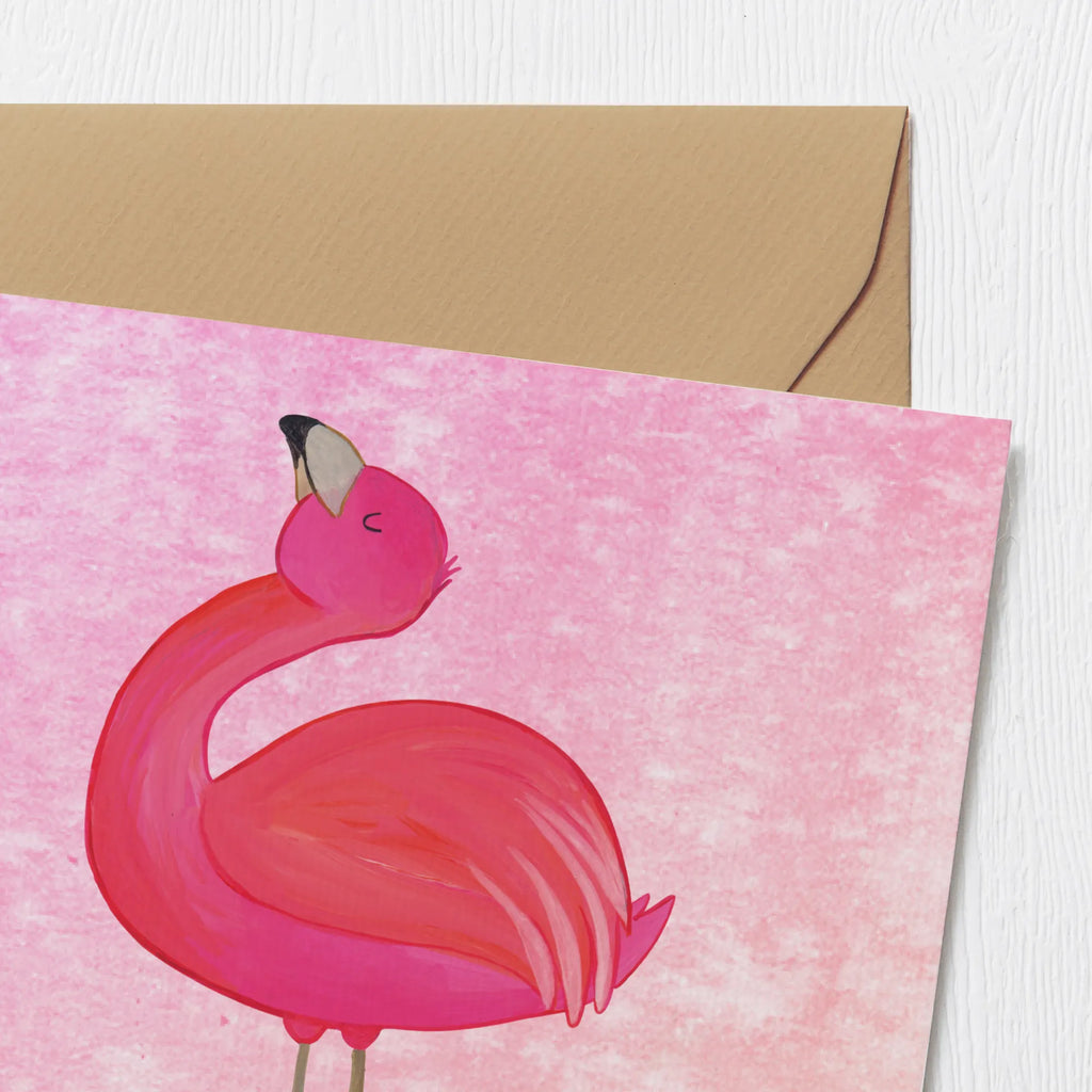 Deluxe Karte Flamingo Stolz Hochwertige Klappkarte, Karte, Hochzeitskarte, Grußkarte, Einladungskarte, Glückwunschkarte, Geburtstagskarte, Hochwertige Grußkarte, Klappkarte, Flamingo, Selbstliebe, beste Freundin, stolz, Mama, Selbstakzeptanz, Freundin, Tochter, Schwester, Freude