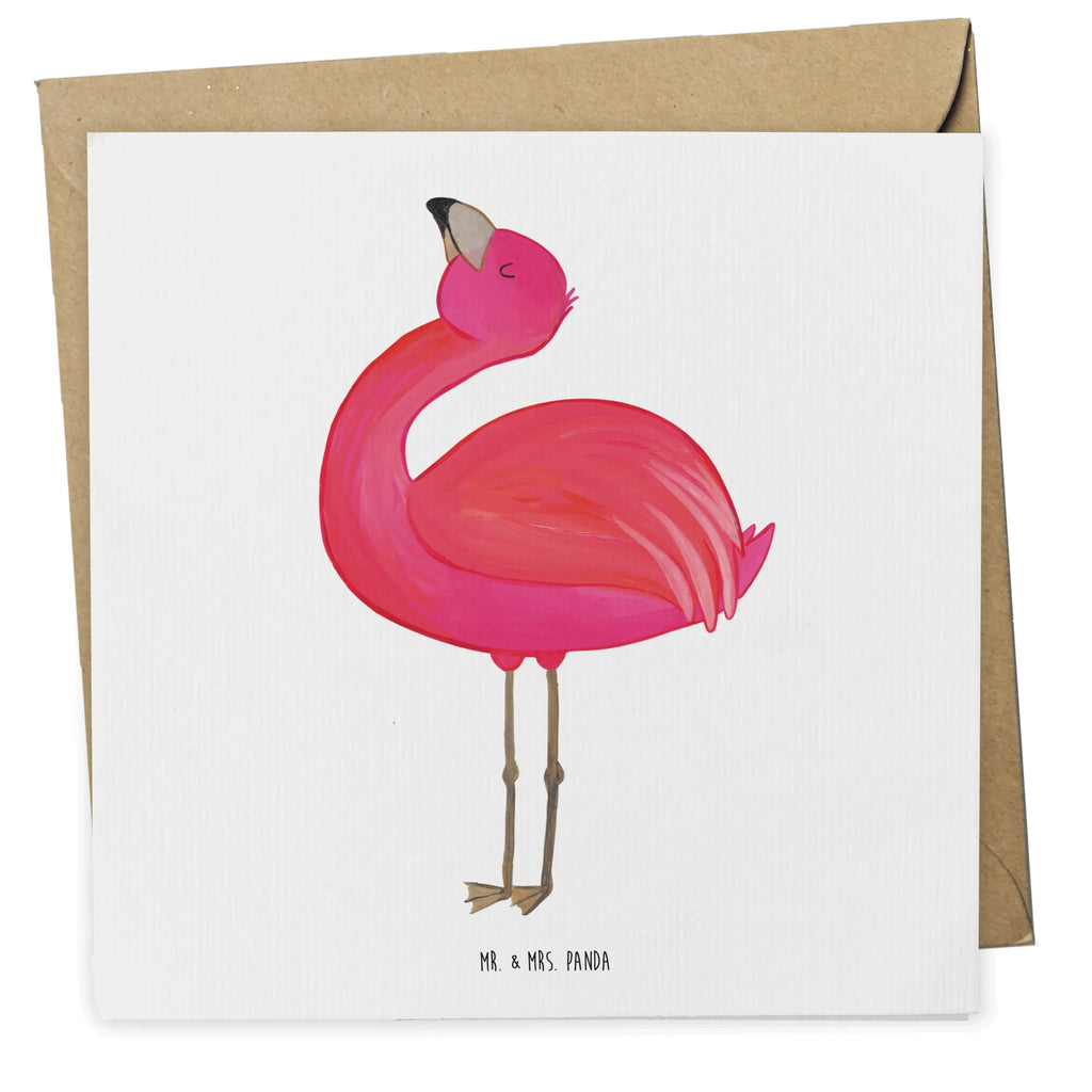 Deluxe Karte Flamingo Stolz Hochwertige Klappkarte, Karte, Hochzeitskarte, Grußkarte, Einladungskarte, Glückwunschkarte, Geburtstagskarte, Hochwertige Grußkarte, Klappkarte, Flamingo, Selbstliebe, beste Freundin, stolz, Mama, Selbstakzeptanz, Freundin, Tochter, Schwester, Freude
