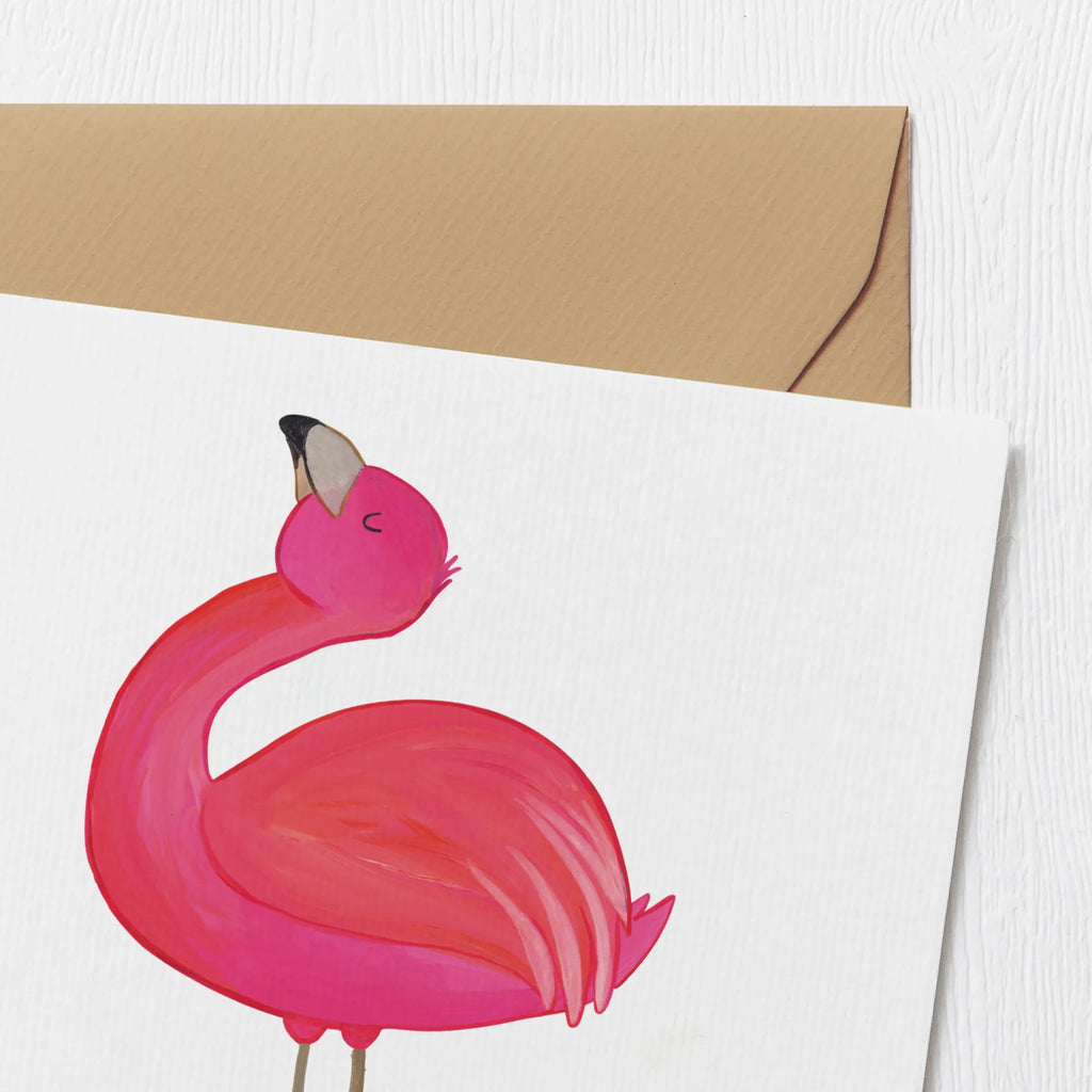 Deluxe Karte Flamingo Stolz Hochwertige Klappkarte, Karte, Hochzeitskarte, Grußkarte, Einladungskarte, Glückwunschkarte, Geburtstagskarte, Hochwertige Grußkarte, Klappkarte, Flamingo, Selbstliebe, beste Freundin, stolz, Mama, Selbstakzeptanz, Freundin, Tochter, Schwester, Freude