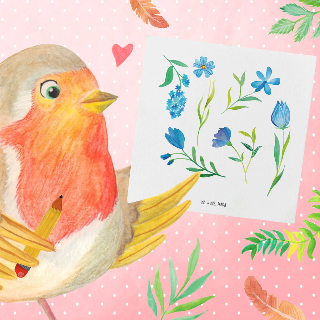 Deluxe Card Summer Thoughts Design Karte, Glückwunschkarte, Grußkarte, Geburtstagskarte, Hochzeitskarte, Klappkarte, Hochwertige Klappkarte, Hochwertige Grußkarte, Einladungskarte, blaue Blumen, Blumen, Aquarell, blaues Muster, Blumenmuster