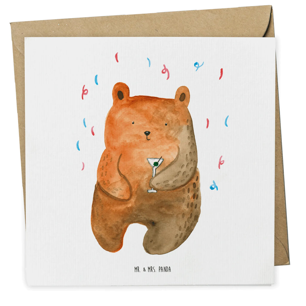 Deluxe Card bear party Hochwertige Grußkarte, Geburtstagskarte, Hochzeitskarte, Einladungskarte, Grußkarte, Klappkarte, Karte, Glückwunschkarte, Hochwertige Klappkarte, Bär, Teddy, Teddybär, Abfeiern, Party, Geschenk, Gute Laune, Geburtstagsgeschenk, Geburtstag, Feiern, Mitbringsel, Lustig