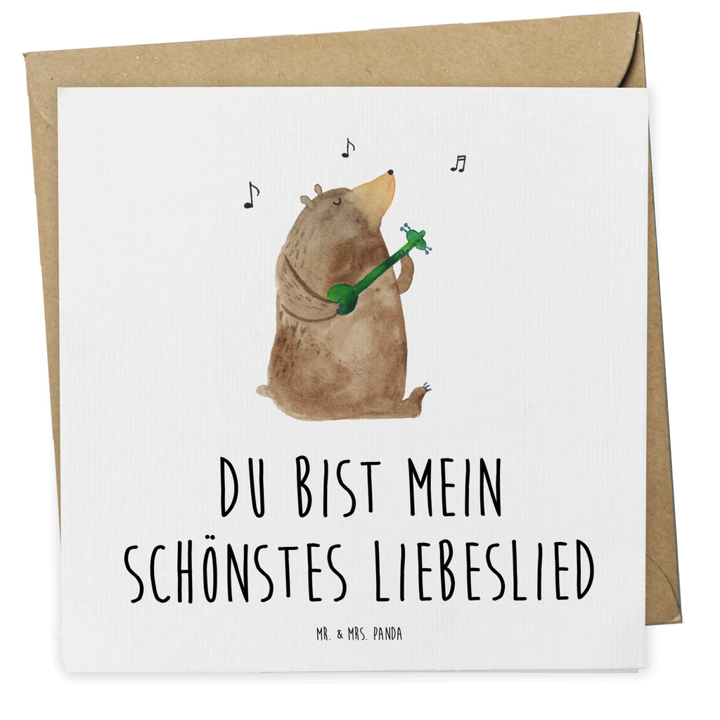 Deluxe Card bear song anlasskarte, Glückwunschkarte, doppelkarte, Grußkarte, Klappkarte, faltkarte, Teddybär, Teddy, Bär, Valentinstag, Bear, Bärchen, Partner, Geschenk, Song, Liebeslied, Lied, Herz, Frau, Valentine, Freundin, Spruch, Liebe