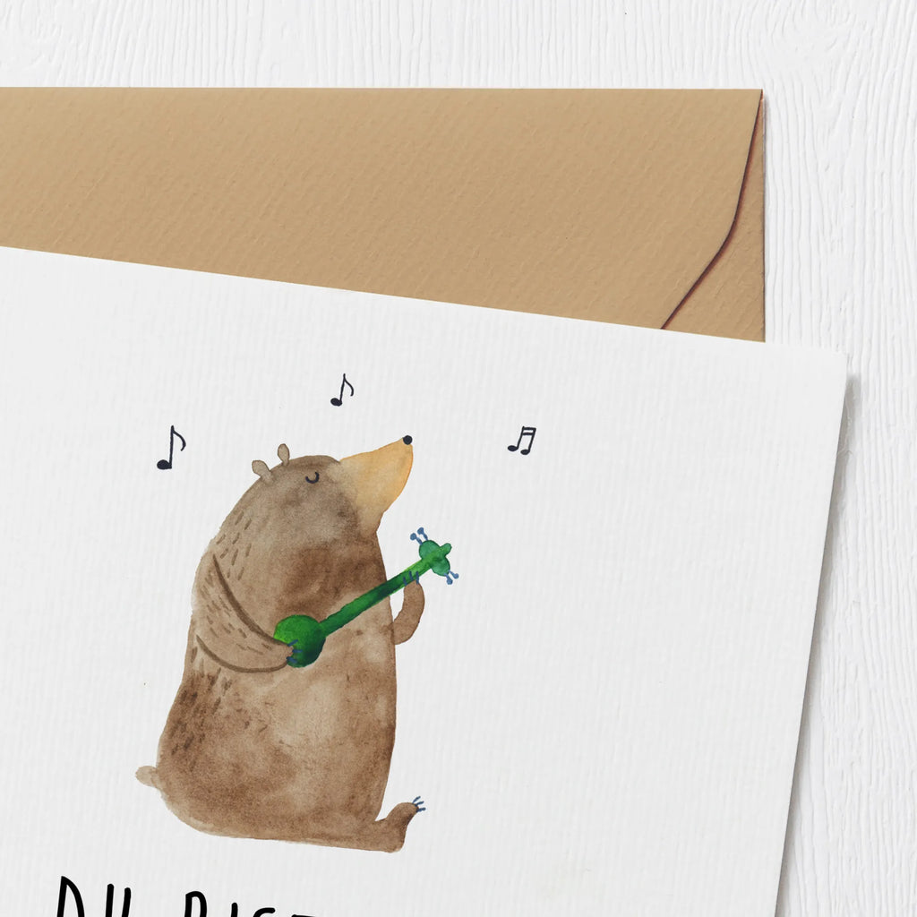 Deluxe Card bear song anlasskarte, Glückwunschkarte, doppelkarte, Grußkarte, Klappkarte, faltkarte, Teddybär, Teddy, Bär, Valentinstag, Bear, Bärchen, Partner, Geschenk, Song, Liebeslied, Lied, Herz, Frau, Valentine, Freundin, Spruch, Liebe