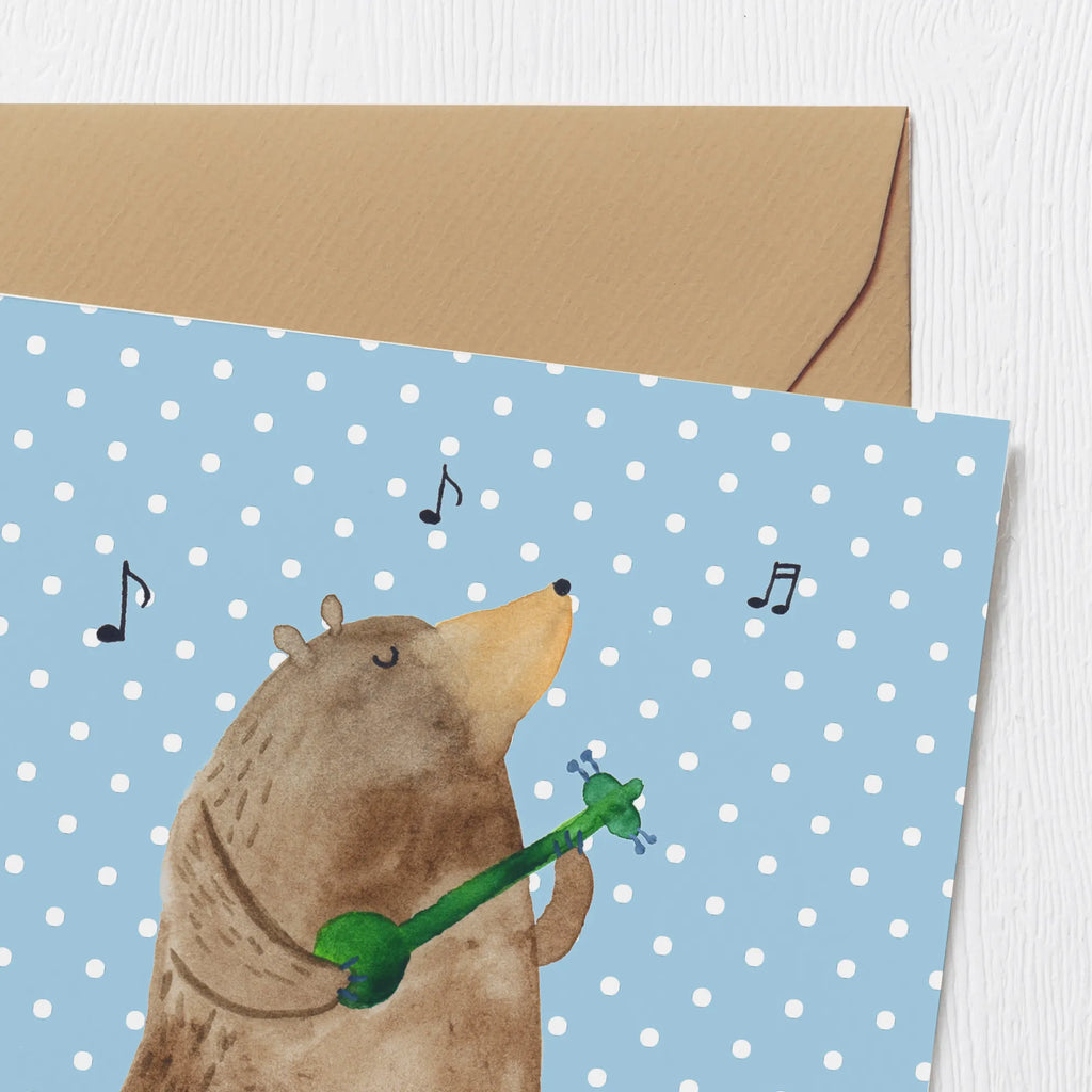 Deluxe Card bear song anlasskarte, Glückwunschkarte, doppelkarte, Grußkarte, Klappkarte, faltkarte, Teddybär, Teddy, Bär, Valentinstag, Bear, Bärchen, Partner, Geschenk, Song, Liebeslied, Lied, Herz, Frau, Valentine, Freundin, Spruch, Liebe