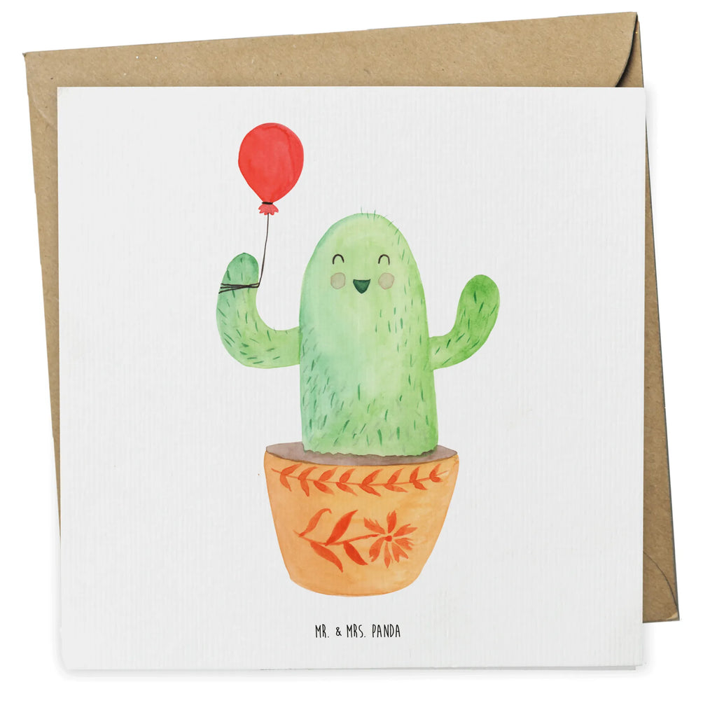 Deluxe Card cactus balloon Klappkarte, Grußkarte, doppelkarte, Glückwunschkarte, faltkarte, anlasskarte, Kakteen, Kaktus, Freund, Prüfung, Freundin, Luftballon, Büroalltag, Neustart, Freude, Büro, Ausbildung, Stress