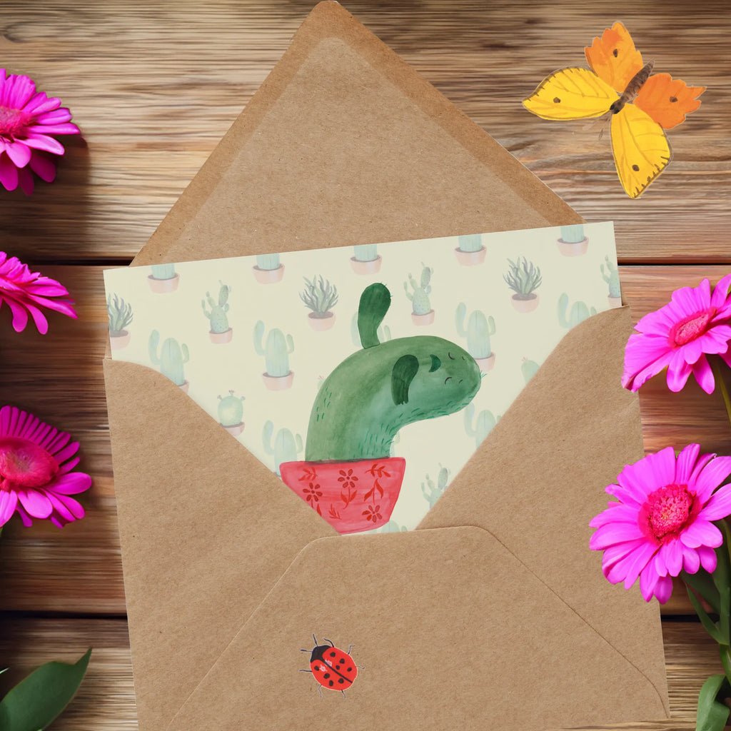Deluxe Card cactus mummy Grußkarte, Glückwunschkarte, faltkarte, doppelkarte, anlasskarte, Klappkarte, Kakteen, Kaktus, Büroalltag, Motivation, Ärger, Schule, Büro, Quote, Kaktusliebe
