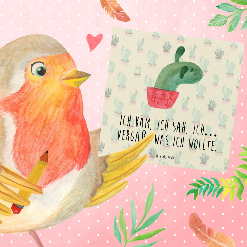 Deluxe Card cactus mummy Grußkarte, Glückwunschkarte, faltkarte, doppelkarte, anlasskarte, Klappkarte, Kakteen, Kaktus, Büroalltag, Motivation, Ärger, Schule, Büro, Quote, Kaktusliebe