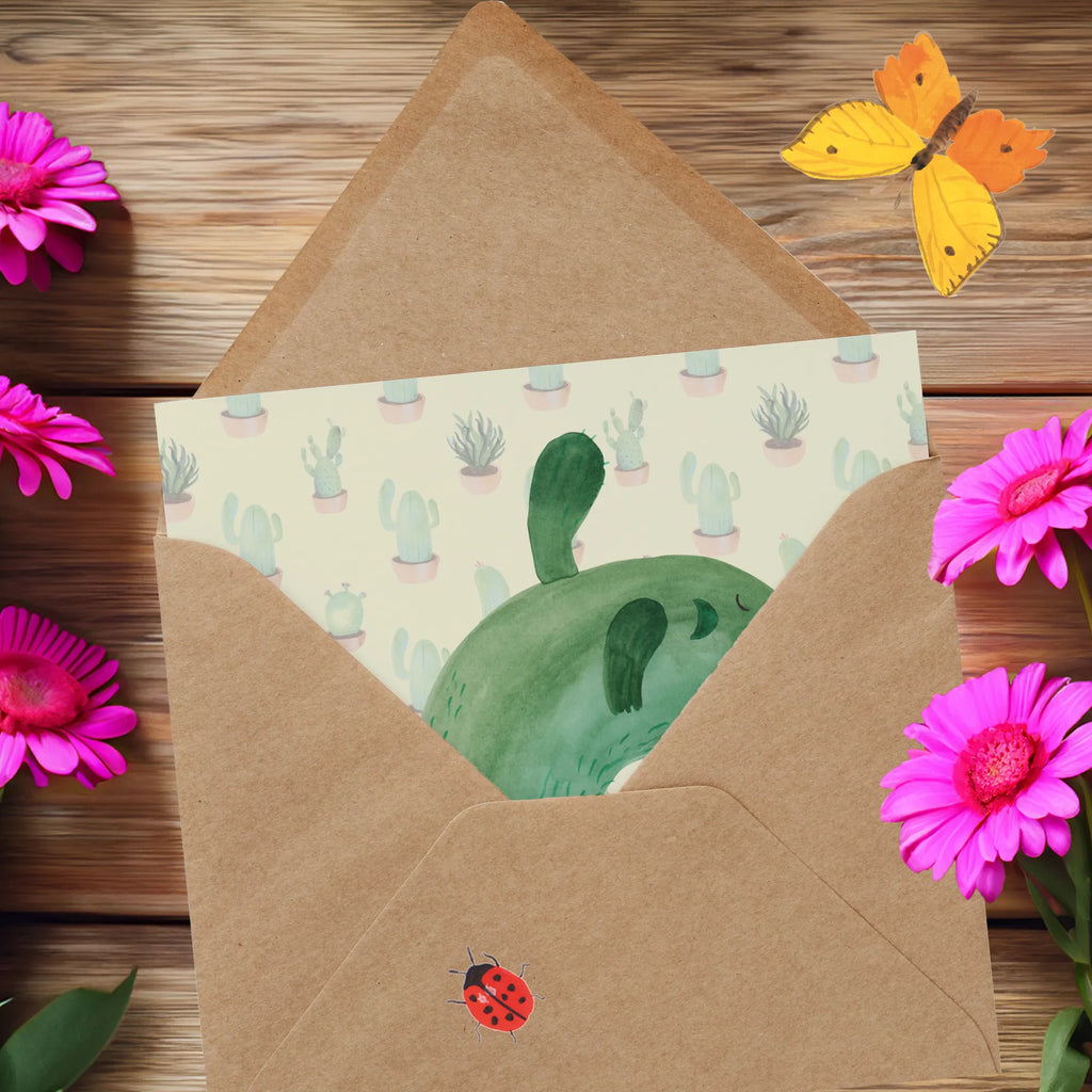 Deluxe Card cactus mummy Grußkarte, Glückwunschkarte, faltkarte, doppelkarte, anlasskarte, Klappkarte, Kakteen, Kaktus, Büroalltag, Motivation, Ärger, Schule, Büro, Quote, Kaktusliebe