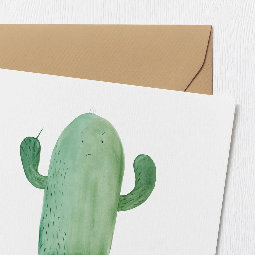 Deluxe Card cactus Fury Glückwunschkarte, Hochwertige Grußkarte, Karte, Hochwertige Klappkarte, Einladungskarte, Geburtstagskarte, Hochzeitskarte, Klappkarte, Grußkarte, Kaktus, Kakteen, Büroalltag, wütend, Kollegin, Schule, Kollege, Chefin, Büro, ärgern