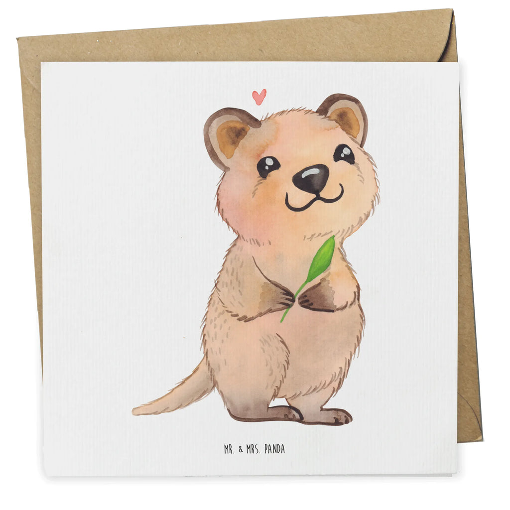Deluxe Card Quokka Happy Hochwertige Klappkarte, Hochzeitskarte, Karte, Einladungskarte, Grußkarte, Geburtstagskarte, Klappkarte, Glückwunschkarte, Hochwertige Grußkarte, Tiermotive, Gute Laune, lustige Sprüche, Tiere, Lustiger Spruch, Quokka, Dinge erledigen, Verschieben, Aufschieberitis, Niedliches Tier
