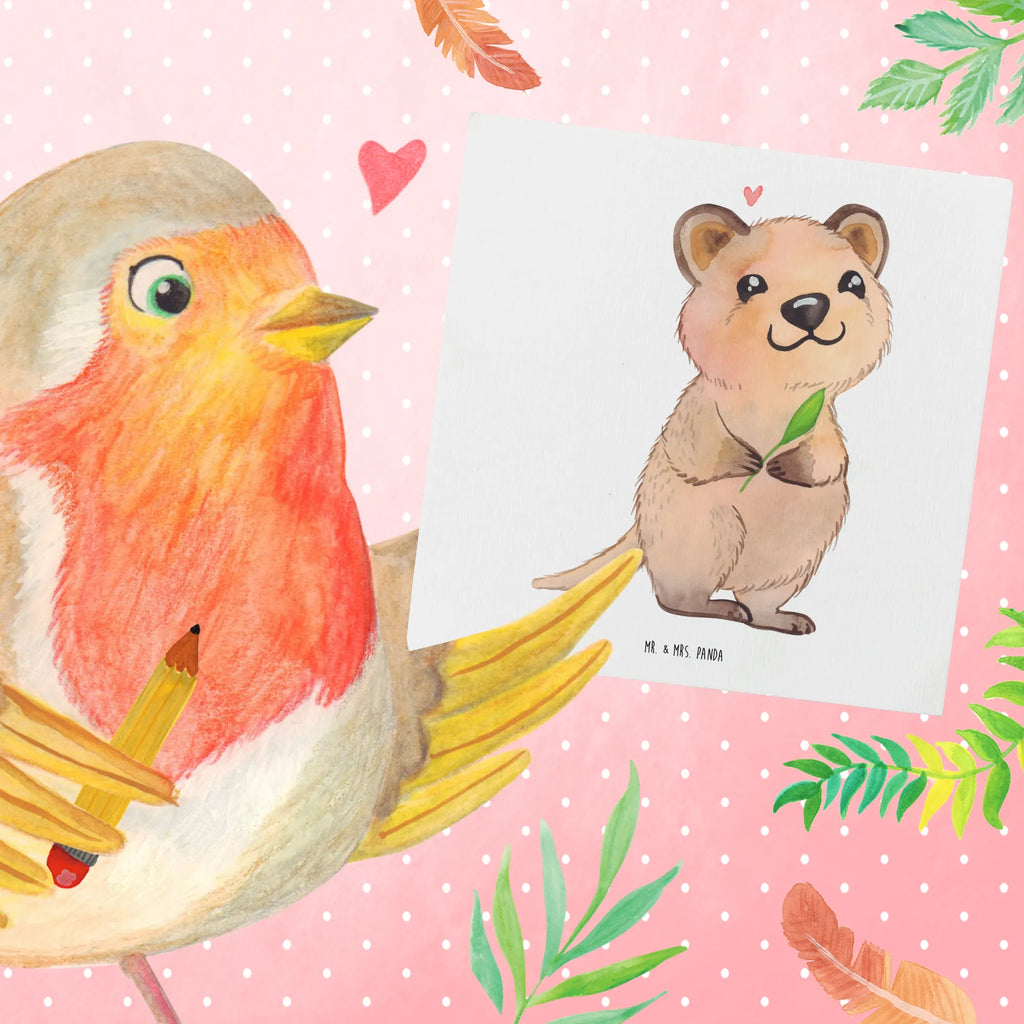 Deluxe Card Quokka Happy Hochwertige Klappkarte, Hochzeitskarte, Karte, Einladungskarte, Grußkarte, Geburtstagskarte, Klappkarte, Glückwunschkarte, Hochwertige Grußkarte, Tiermotive, Gute Laune, lustige Sprüche, Tiere, Lustiger Spruch, Quokka, Dinge erledigen, Verschieben, Aufschieberitis, Niedliches Tier