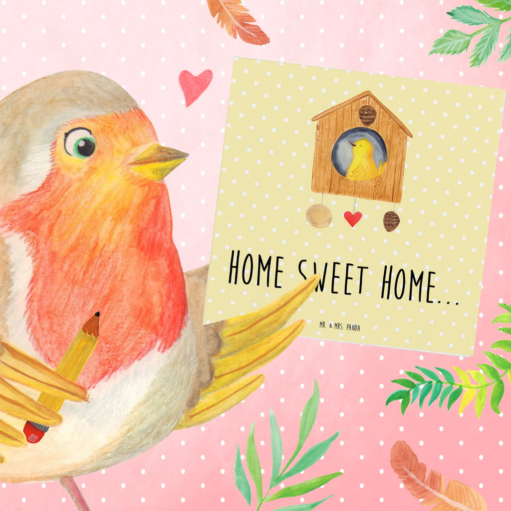 Deluxe Card birdhouse Home Hochwertige Klappkarte, Klappkarte, Glückwunschkarte, Hochwertige Grußkarte, Karte, Einladungskarte, Geburtstagskarte, Hochzeitskarte, Grußkarte, Tiermotive, Gute Laune, lustige Sprüche, Tiere, Haus, Einzug, Hausbau, Einzugsgeschenk, Home sweet Home, Geschenk, Vogelhaus, Umzug, Vogel