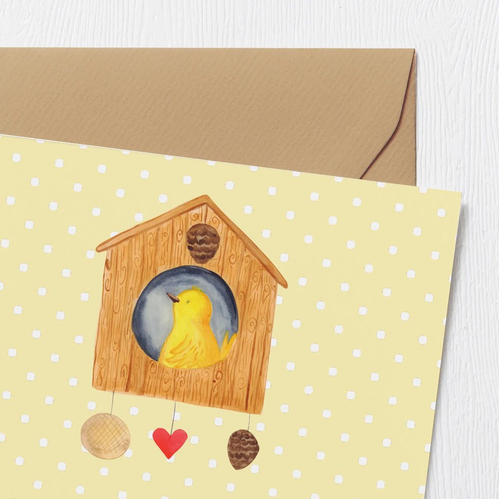 Deluxe Card birdhouse Home Hochwertige Klappkarte, Klappkarte, Glückwunschkarte, Hochwertige Grußkarte, Karte, Einladungskarte, Geburtstagskarte, Hochzeitskarte, Grußkarte, Tiermotive, Gute Laune, lustige Sprüche, Tiere, Haus, Einzug, Hausbau, Einzugsgeschenk, Home sweet Home, Geschenk, Vogelhaus, Umzug, Vogel