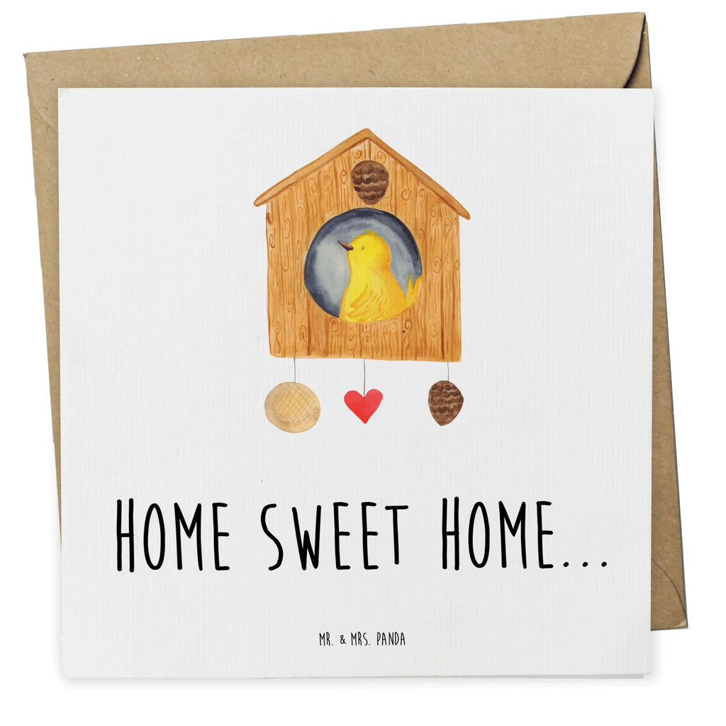 Deluxe Card birdhouse Home Hochwertige Klappkarte, Klappkarte, Glückwunschkarte, Hochwertige Grußkarte, Karte, Einladungskarte, Geburtstagskarte, Hochzeitskarte, Grußkarte, Tiermotive, Gute Laune, lustige Sprüche, Tiere, Haus, Einzug, Hausbau, Einzugsgeschenk, Home sweet Home, Geschenk, Vogelhaus, Umzug, Vogel