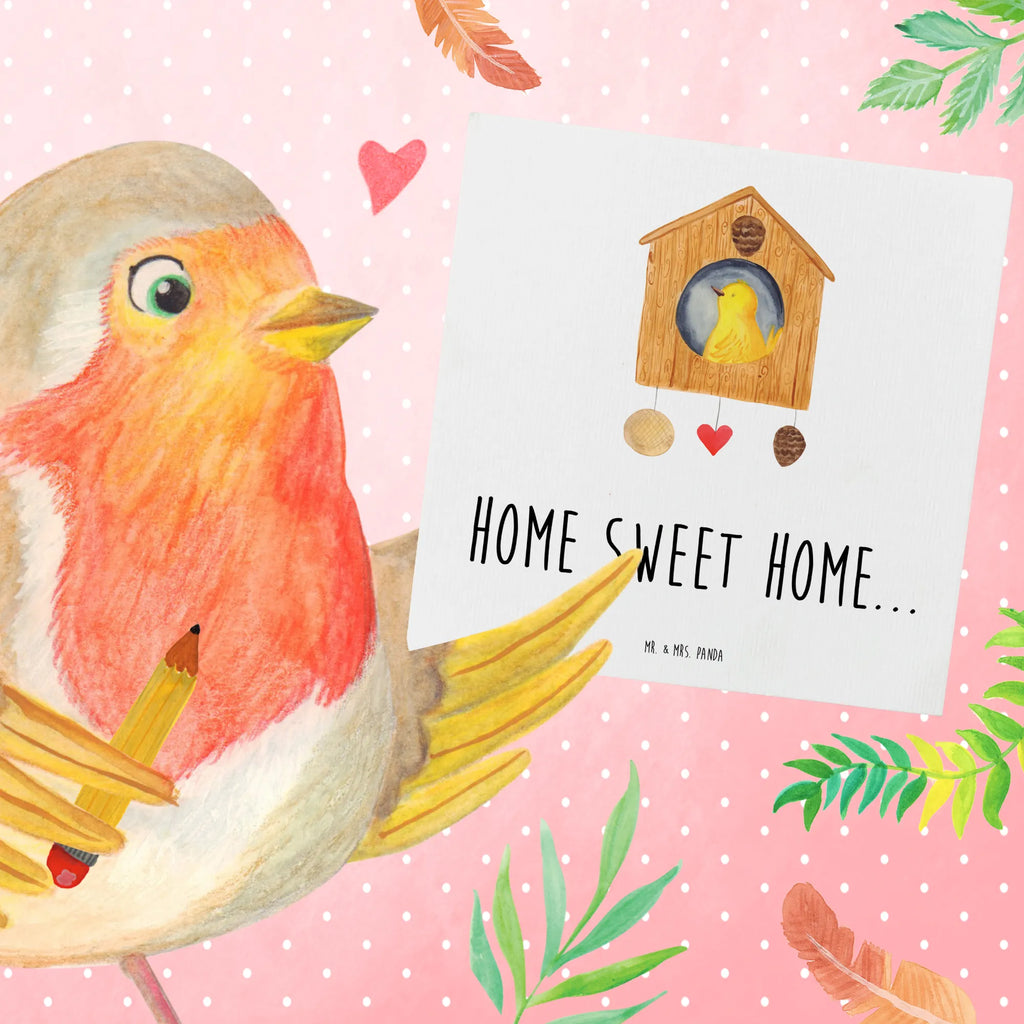 Deluxe Card birdhouse Home Hochwertige Klappkarte, Klappkarte, Glückwunschkarte, Hochwertige Grußkarte, Karte, Einladungskarte, Geburtstagskarte, Hochzeitskarte, Grußkarte, Tiermotive, Gute Laune, lustige Sprüche, Tiere, Haus, Einzug, Hausbau, Einzugsgeschenk, Home sweet Home, Geschenk, Vogelhaus, Umzug, Vogel