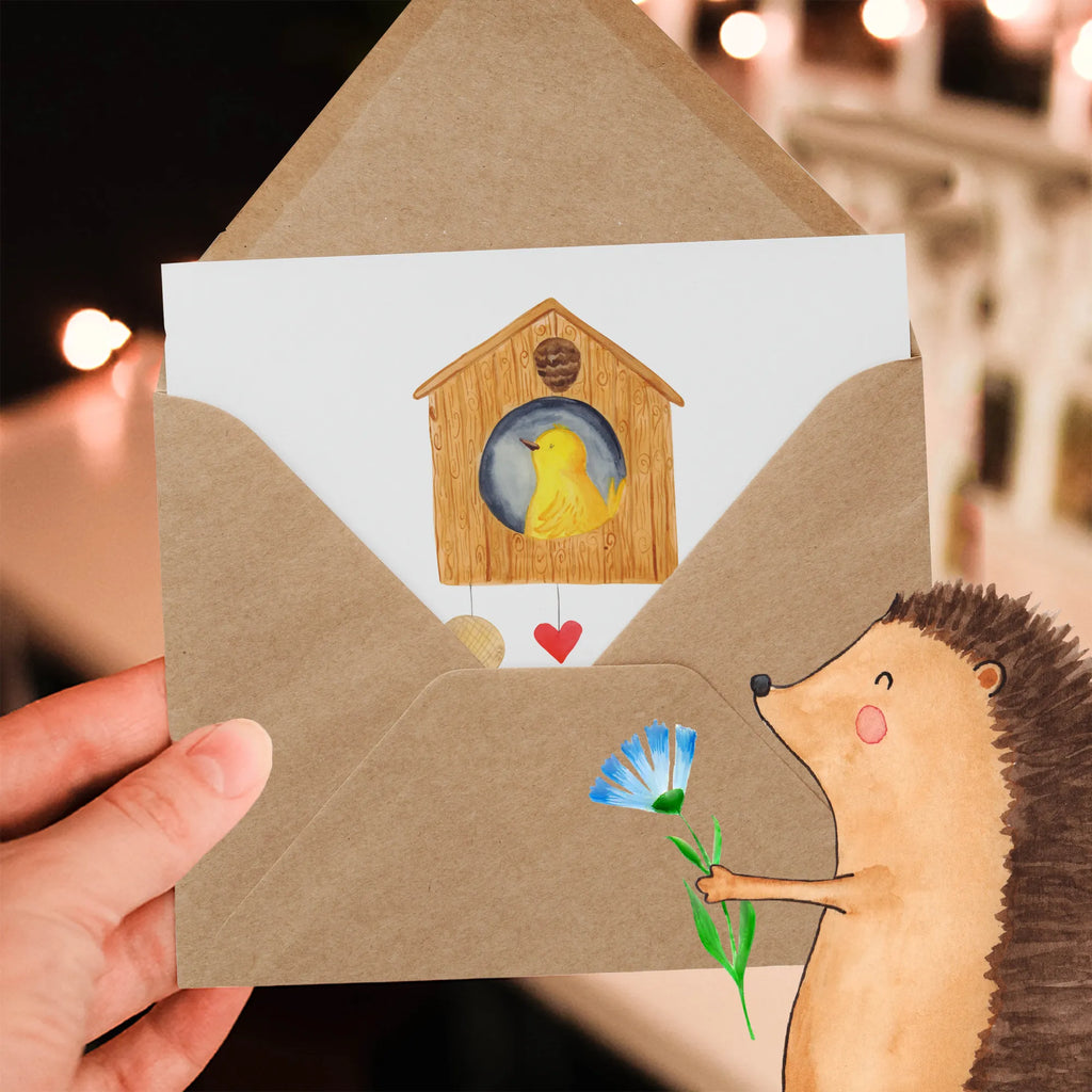 Deluxe Card birdhouse Home Hochwertige Klappkarte, Klappkarte, Glückwunschkarte, Hochwertige Grußkarte, Karte, Einladungskarte, Geburtstagskarte, Hochzeitskarte, Grußkarte, Tiermotive, Gute Laune, lustige Sprüche, Tiere, Haus, Einzug, Hausbau, Einzugsgeschenk, Home sweet Home, Geschenk, Vogelhaus, Umzug, Vogel