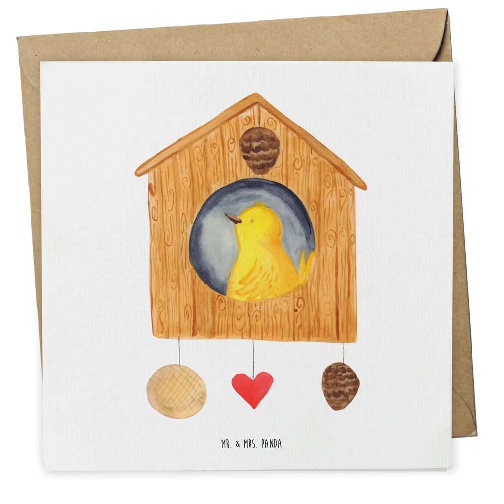 Deluxe Card birdhouse Home Hochwertige Klappkarte, Klappkarte, Glückwunschkarte, Hochwertige Grußkarte, Karte, Einladungskarte, Geburtstagskarte, Hochzeitskarte, Grußkarte, Tiermotive, Gute Laune, lustige Sprüche, Tiere, Haus, Einzug, Hausbau, Einzugsgeschenk, Home sweet Home, Geschenk, Vogelhaus, Umzug, Vogel