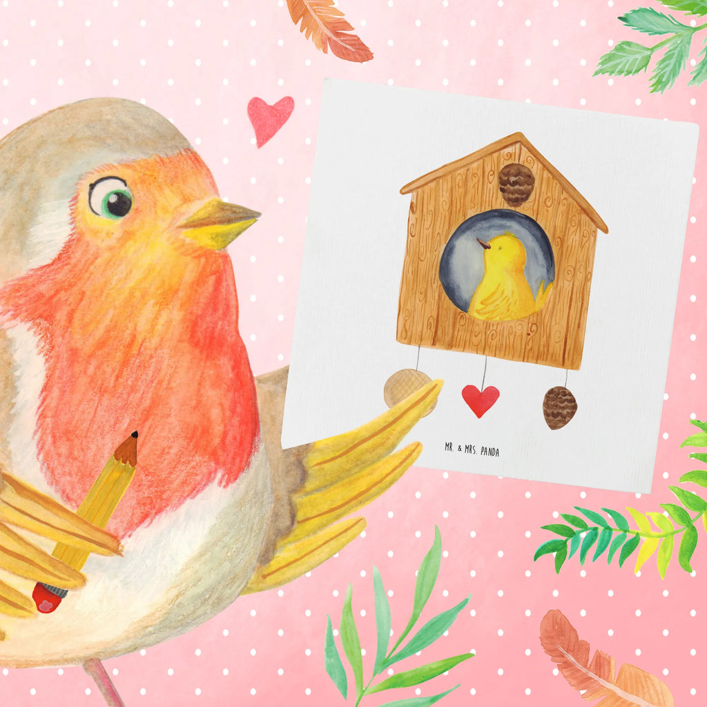 Deluxe Card birdhouse Home Hochwertige Klappkarte, Klappkarte, Glückwunschkarte, Hochwertige Grußkarte, Karte, Einladungskarte, Geburtstagskarte, Hochzeitskarte, Grußkarte, Tiermotive, Gute Laune, lustige Sprüche, Tiere, Haus, Einzug, Hausbau, Einzugsgeschenk, Home sweet Home, Geschenk, Vogelhaus, Umzug, Vogel