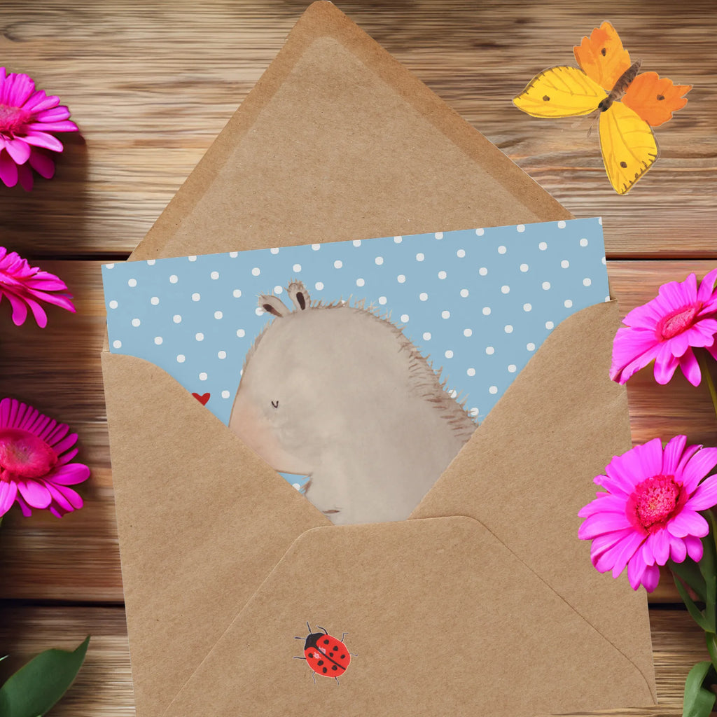 Deluxe Card bear ladybug Glückwunschkarte, Hochwertige Klappkarte, Karte, Hochzeitskarte, Geburtstagskarte, Grußkarte, Einladungskarte, Hochwertige Grußkarte, Klappkarte, Bär, Teddy, Teddybär, Liebe, Freiheit, Das Leben ist schön, Marienkäfer, Motivation