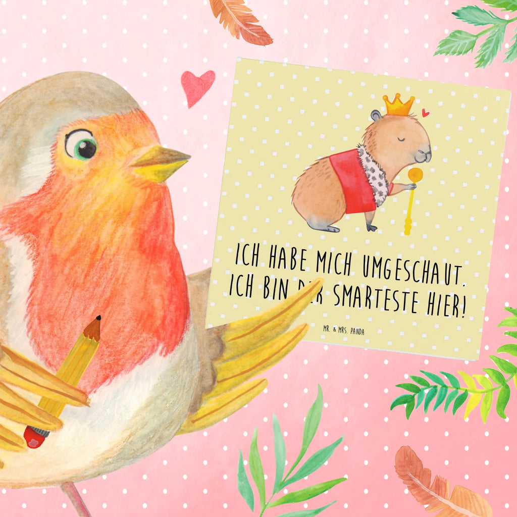 Deluxe Card Capybara King Grußkarte, Klappkarte, anlasskarte, faltkarte, doppelkarte, Glückwunschkarte, Lustige Sprüche, Tiere, Tiermotive, Gute Laune, Capybara, König