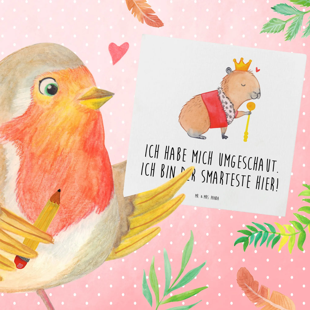 Deluxe Card Capybara King Grußkarte, Klappkarte, anlasskarte, faltkarte, doppelkarte, Glückwunschkarte, Lustige Sprüche, Tiere, Tiermotive, Gute Laune, Capybara, König