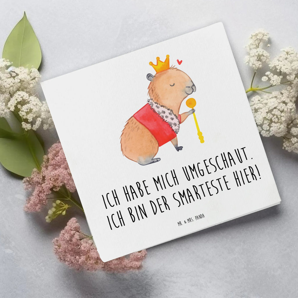 Deluxe Card Capybara King Grußkarte, Klappkarte, anlasskarte, faltkarte, doppelkarte, Glückwunschkarte, Lustige Sprüche, Tiere, Tiermotive, Gute Laune, Capybara, König