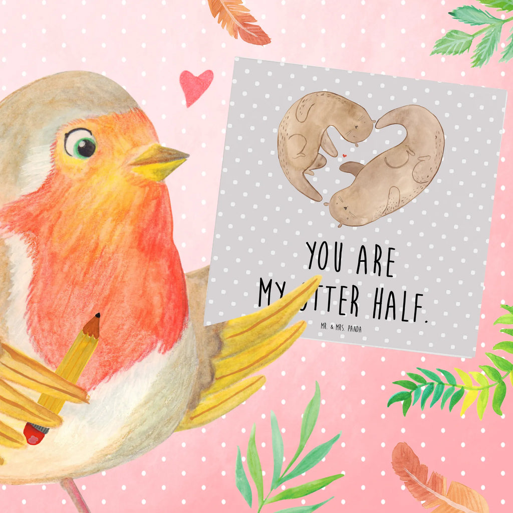 Deluxe Card otter Heart Geburtstagskarte, Hochwertige Grußkarte, Karte, Einladungskarte, Hochzeitskarte, Glückwunschkarte, Klappkarte, Grußkarte, Hochwertige Klappkarte, Otter, Fischotter, Seeotter, Liebesbeweis, Love you, Hochzeitstag, Jahrestag, Herz, Bessere Hälfte, Liebesgeschenk, Verlobung, Liebe, gemeinsames Leben