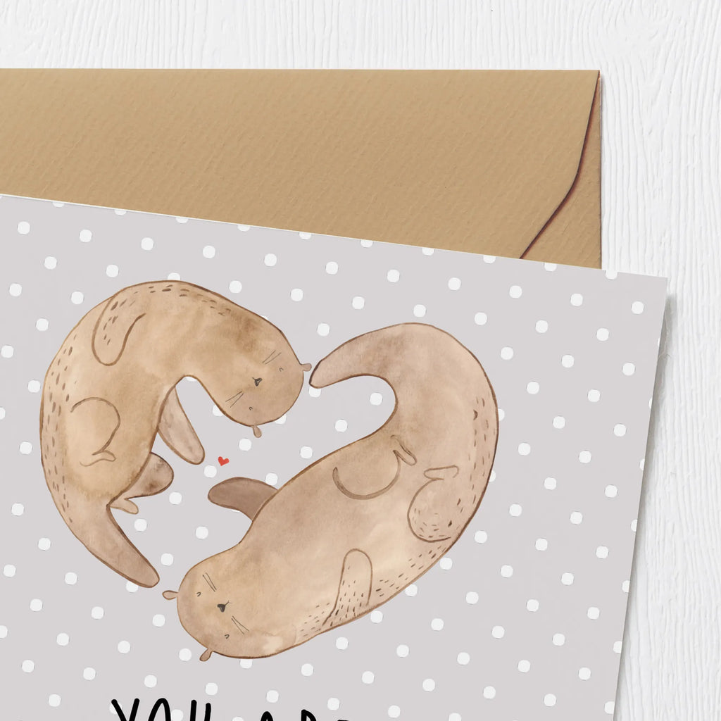 Deluxe Card otter Heart Geburtstagskarte, Hochwertige Grußkarte, Karte, Einladungskarte, Hochzeitskarte, Glückwunschkarte, Klappkarte, Grußkarte, Hochwertige Klappkarte, Otter, Fischotter, Seeotter, Liebesbeweis, Love you, Hochzeitstag, Jahrestag, Herz, Bessere Hälfte, Liebesgeschenk, Verlobung, Liebe, gemeinsames Leben
