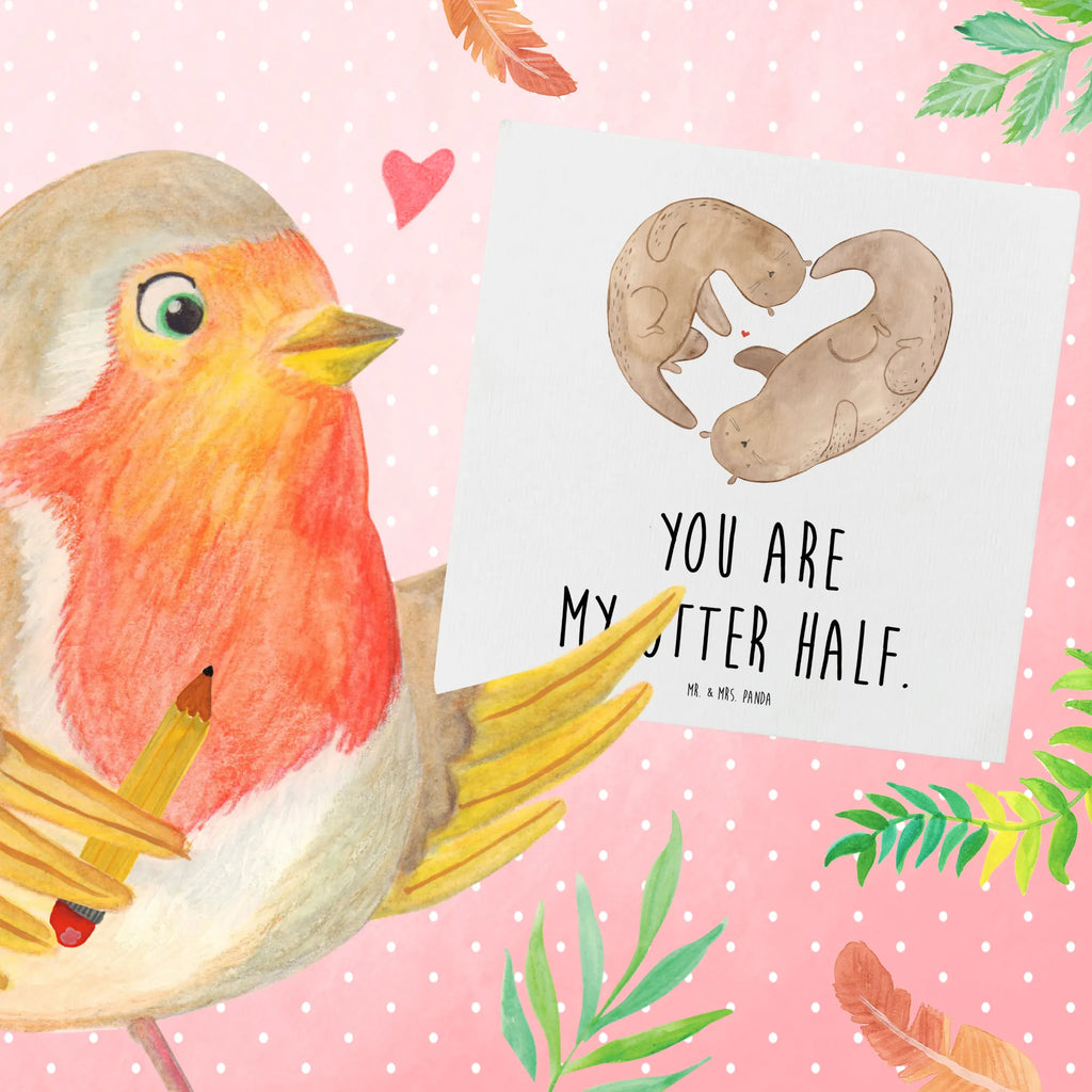 Deluxe Card otter Heart Geburtstagskarte, Hochwertige Grußkarte, Karte, Einladungskarte, Hochzeitskarte, Glückwunschkarte, Klappkarte, Grußkarte, Hochwertige Klappkarte, Otter, Fischotter, Seeotter, Liebesbeweis, Love you, Hochzeitstag, Jahrestag, Herz, Bessere Hälfte, Liebesgeschenk, Verlobung, Liebe, gemeinsames Leben