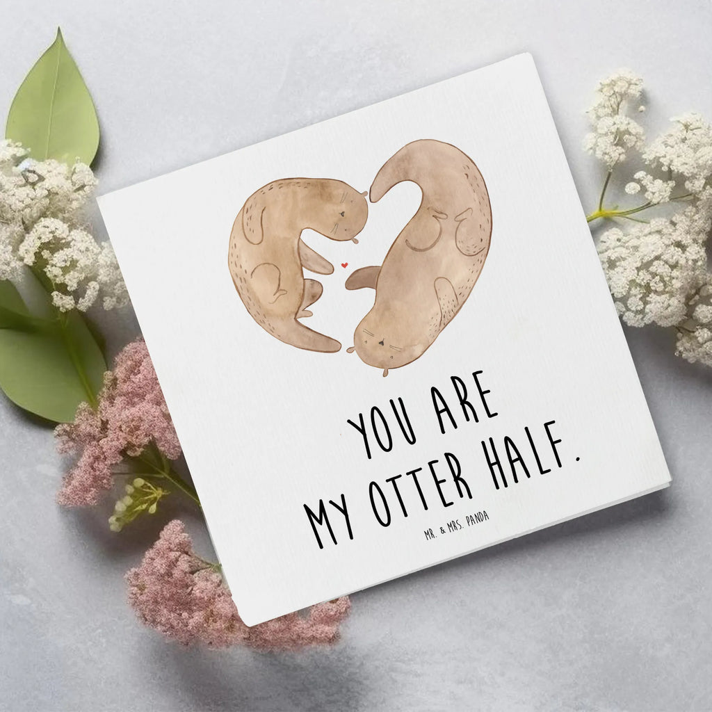 Deluxe Card otter Heart Geburtstagskarte, Hochwertige Grußkarte, Karte, Einladungskarte, Hochzeitskarte, Glückwunschkarte, Klappkarte, Grußkarte, Hochwertige Klappkarte, Otter, Fischotter, Seeotter, Liebesbeweis, Love you, Hochzeitstag, Jahrestag, Herz, Bessere Hälfte, Liebesgeschenk, Verlobung, Liebe, gemeinsames Leben