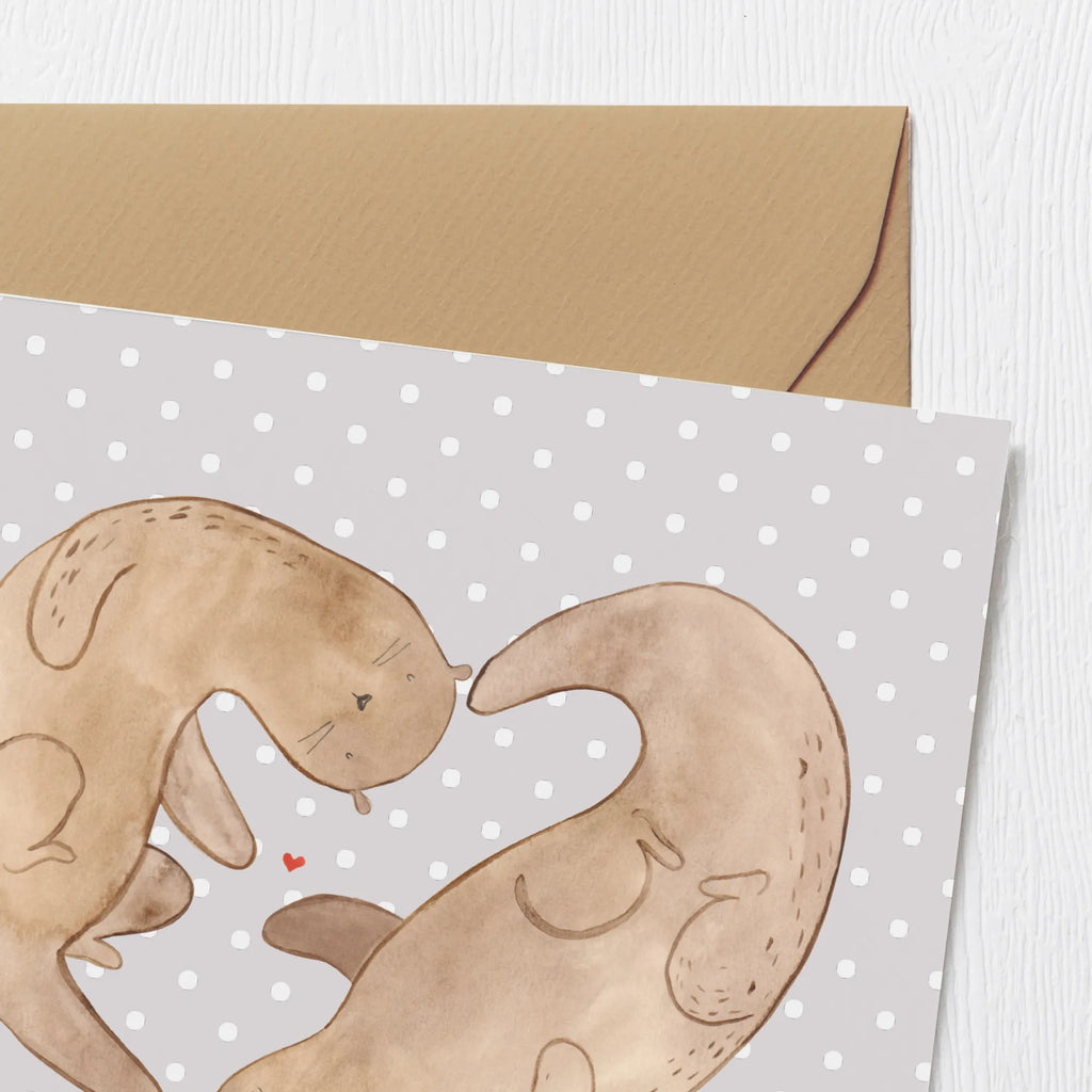 Deluxe Card otter Heart Geburtstagskarte, Hochwertige Grußkarte, Karte, Einladungskarte, Hochzeitskarte, Glückwunschkarte, Klappkarte, Grußkarte, Hochwertige Klappkarte, Otter, Fischotter, Seeotter, Liebesbeweis, Love you, Hochzeitstag, Jahrestag, Herz, Bessere Hälfte, Liebesgeschenk, Verlobung, Liebe, gemeinsames Leben