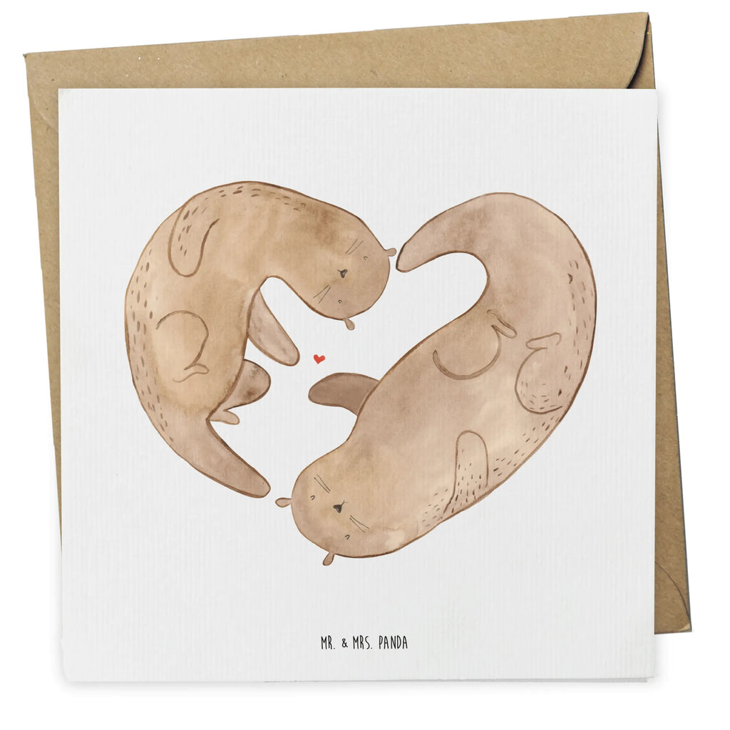 Deluxe Card otter Heart Geburtstagskarte, Hochwertige Grußkarte, Karte, Einladungskarte, Hochzeitskarte, Glückwunschkarte, Klappkarte, Grußkarte, Hochwertige Klappkarte, Otter, Fischotter, Seeotter, Liebesbeweis, Love you, Hochzeitstag, Jahrestag, Herz, Bessere Hälfte, Liebesgeschenk, Verlobung, Liebe, gemeinsames Leben