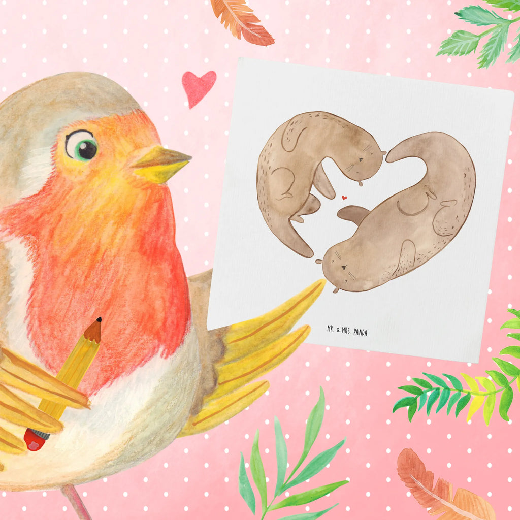 Deluxe Card otter Heart Geburtstagskarte, Hochwertige Grußkarte, Karte, Einladungskarte, Hochzeitskarte, Glückwunschkarte, Klappkarte, Grußkarte, Hochwertige Klappkarte, Otter, Fischotter, Seeotter, Liebesbeweis, Love you, Hochzeitstag, Jahrestag, Herz, Bessere Hälfte, Liebesgeschenk, Verlobung, Liebe, gemeinsames Leben