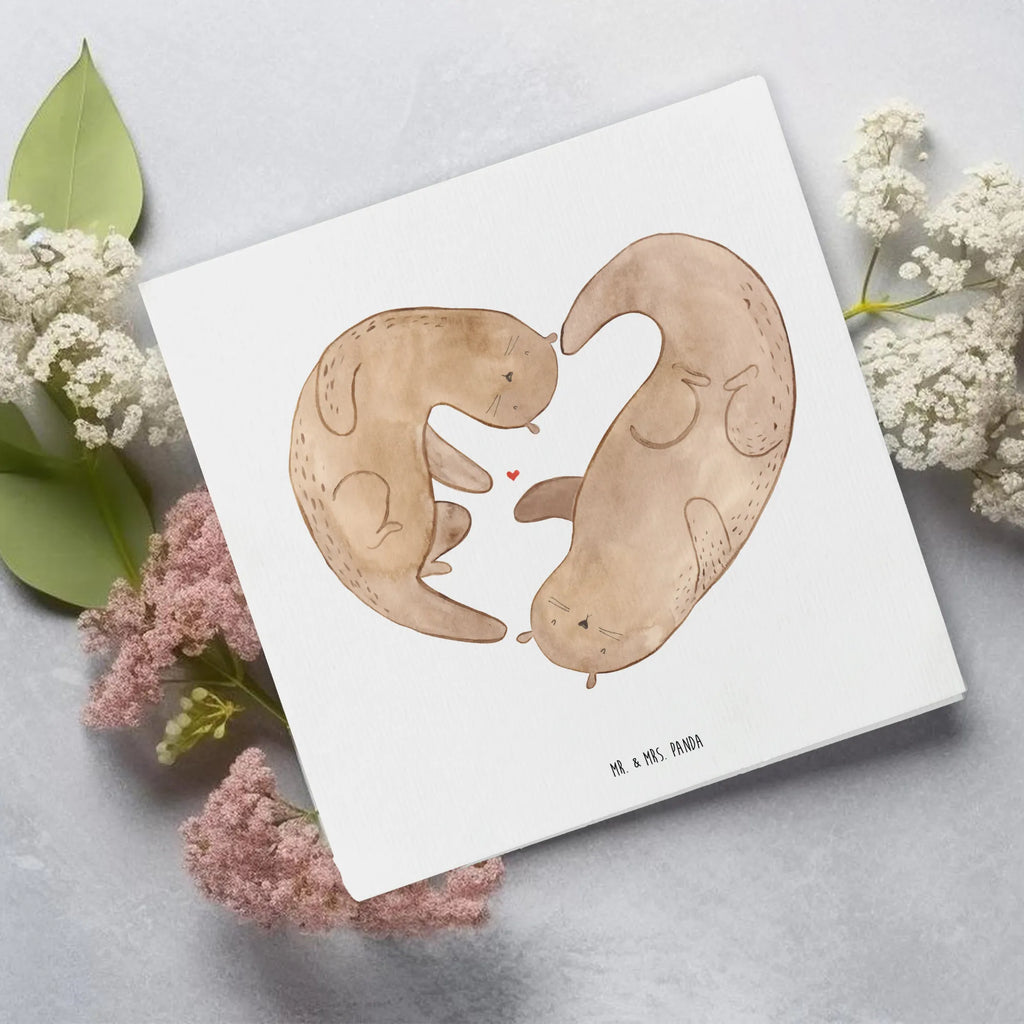 Deluxe Card otter Heart Geburtstagskarte, Hochwertige Grußkarte, Karte, Einladungskarte, Hochzeitskarte, Glückwunschkarte, Klappkarte, Grußkarte, Hochwertige Klappkarte, Otter, Fischotter, Seeotter, Liebesbeweis, Love you, Hochzeitstag, Jahrestag, Herz, Bessere Hälfte, Liebesgeschenk, Verlobung, Liebe, gemeinsames Leben