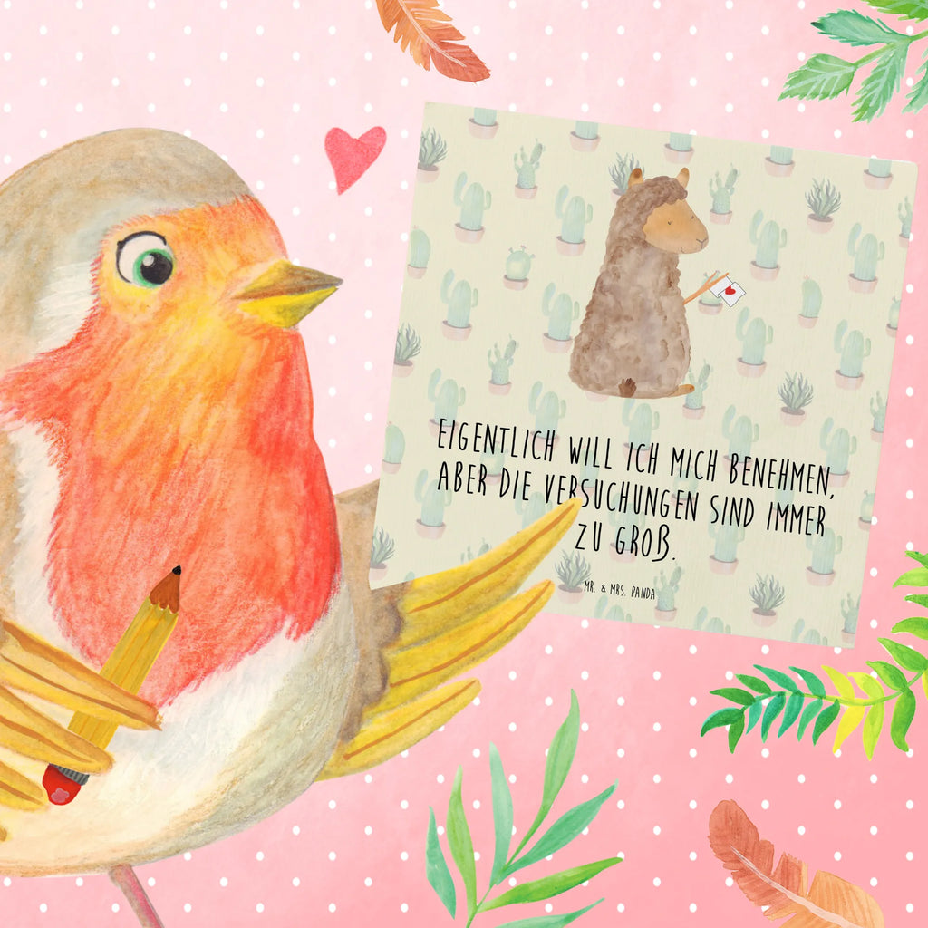 Deluxe Card alpaca banner Glückwunschkarte, anlasskarte, faltkarte, Grußkarte, Klappkarte, doppelkarte, Alpaka, Lama, Lamas, Alpakas, Liebe