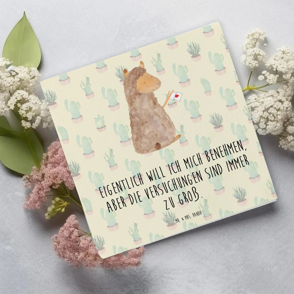 Deluxe Card alpaca banner Glückwunschkarte, anlasskarte, faltkarte, Grußkarte, Klappkarte, doppelkarte, Alpaka, Lama, Lamas, Alpakas, Liebe