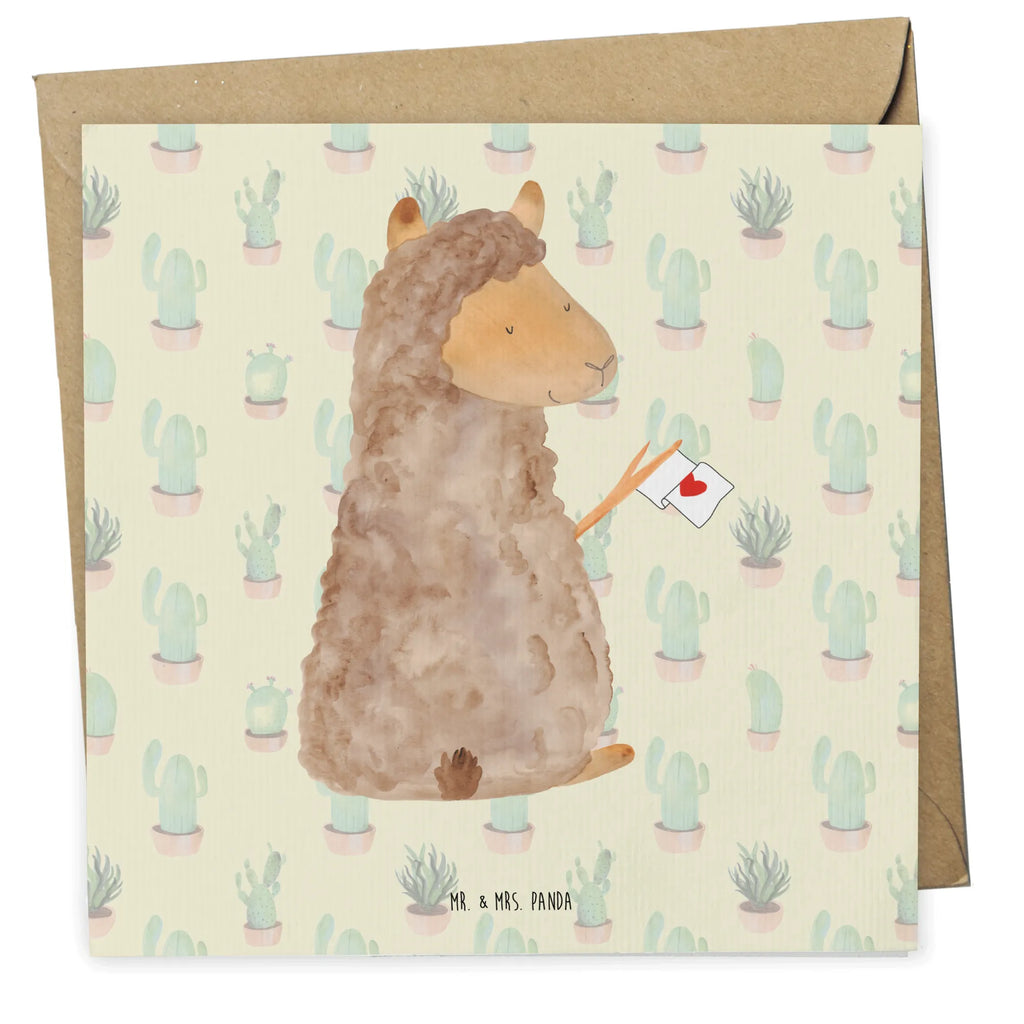 Deluxe Card alpaca banner Glückwunschkarte, anlasskarte, faltkarte, Grußkarte, Klappkarte, doppelkarte, Alpaka, Lama, Lamas, Alpakas, Liebe