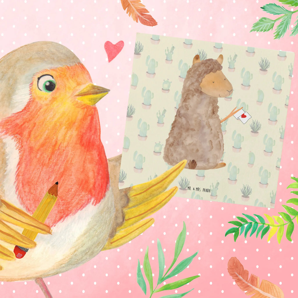 Deluxe Card alpaca banner Glückwunschkarte, anlasskarte, faltkarte, Grußkarte, Klappkarte, doppelkarte, Alpaka, Lama, Lamas, Alpakas, Liebe