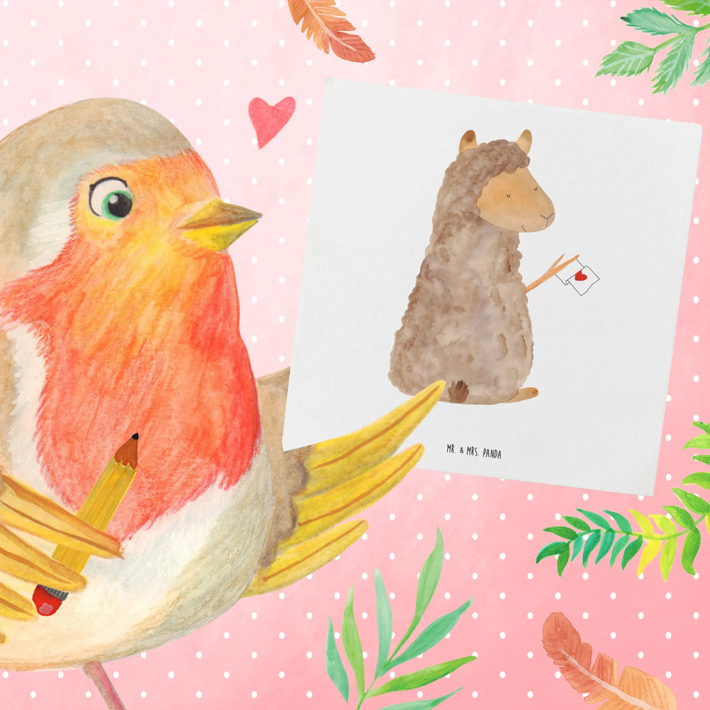 Deluxe Card alpaca banner Glückwunschkarte, anlasskarte, faltkarte, Grußkarte, Klappkarte, doppelkarte, Alpaka, Lama, Lamas, Alpakas, Liebe