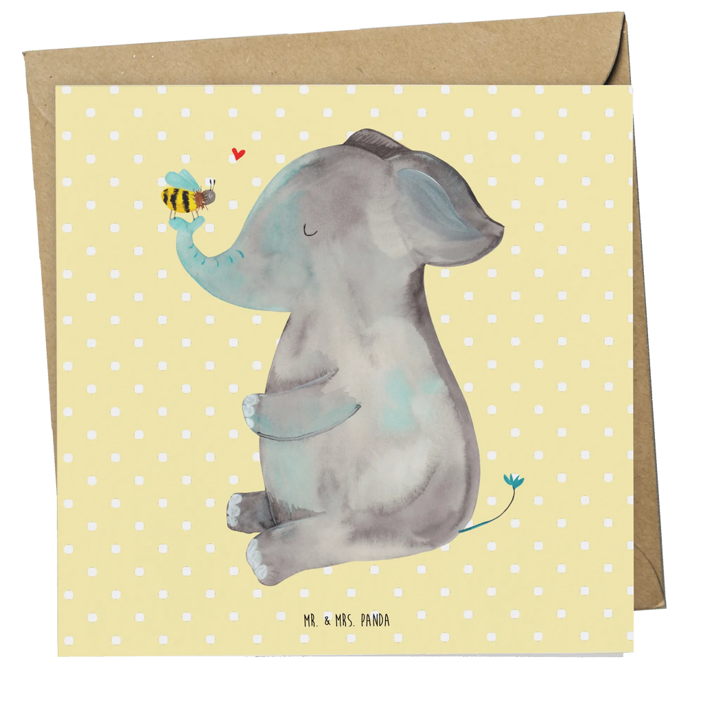Deluxe Card elephant bee Klappkarte, Glückwunschkarte, Grußkarte, faltkarte, doppelkarte, anlasskarte, Tiere, Lustige Sprüche, Tiermotive, Gute Laune, Liebesspruch, Jahrestag, Hochzeitsgeschenk, Biene, Liebesbeweis, Liebe, Heiratsantrag, Elefant, Liebesgeschenk