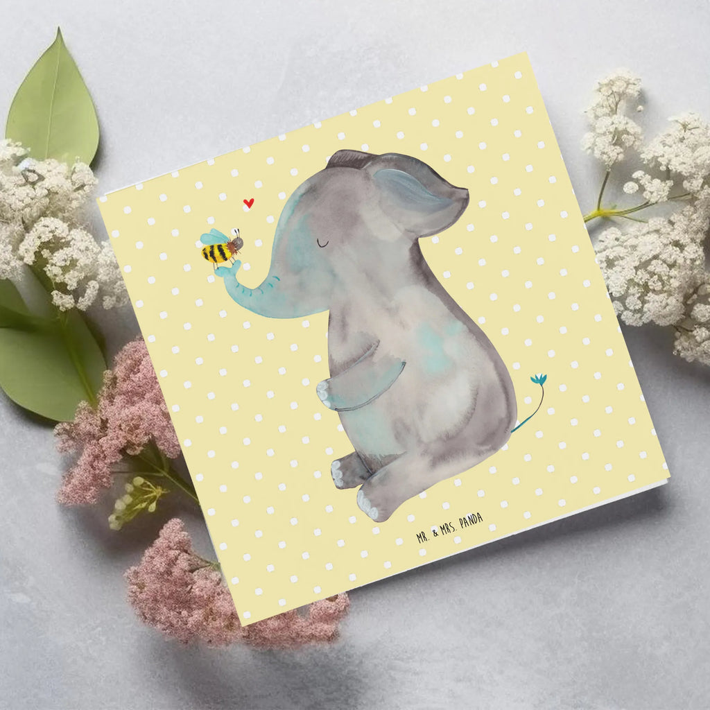 Deluxe Card elephant bee Klappkarte, Glückwunschkarte, Grußkarte, faltkarte, doppelkarte, anlasskarte, Tiere, Lustige Sprüche, Tiermotive, Gute Laune, Liebesspruch, Jahrestag, Hochzeitsgeschenk, Biene, Liebesbeweis, Liebe, Heiratsantrag, Elefant, Liebesgeschenk