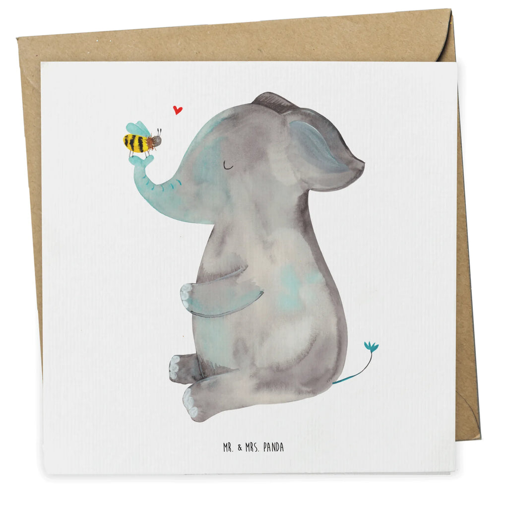 Deluxe Card elephant bee Klappkarte, Glückwunschkarte, Grußkarte, faltkarte, doppelkarte, anlasskarte, Tiere, Lustige Sprüche, Tiermotive, Gute Laune, Liebesspruch, Jahrestag, Hochzeitsgeschenk, Biene, Liebesbeweis, Liebe, Heiratsantrag, Elefant, Liebesgeschenk