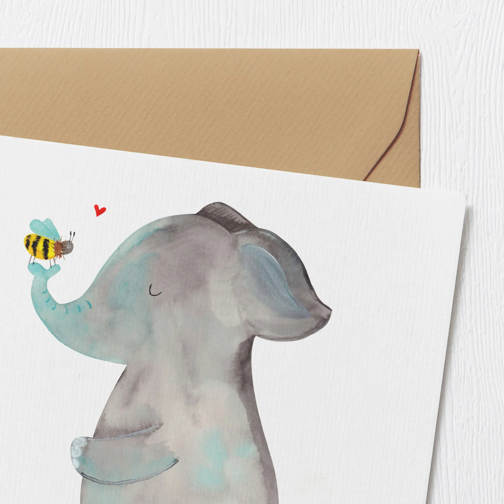 Deluxe Card elephant bee Klappkarte, Glückwunschkarte, Grußkarte, faltkarte, doppelkarte, anlasskarte, Tiere, Lustige Sprüche, Tiermotive, Gute Laune, Liebesspruch, Jahrestag, Hochzeitsgeschenk, Biene, Liebesbeweis, Liebe, Heiratsantrag, Elefant, Liebesgeschenk