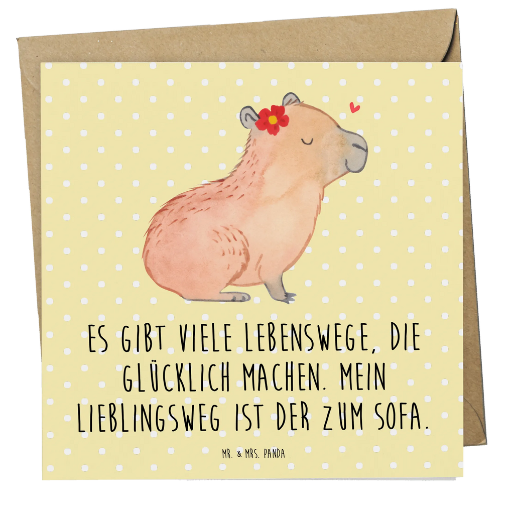 Deluxe Card Capybara flower Grußkarte, Hochwertige Grußkarte, Hochwertige Klappkarte, Hochzeitskarte, Glückwunschkarte, Karte, Klappkarte, Einladungskarte, Geburtstagskarte, Tiermotive, Gute Laune, lustige Sprüche, Tiere, Capybara