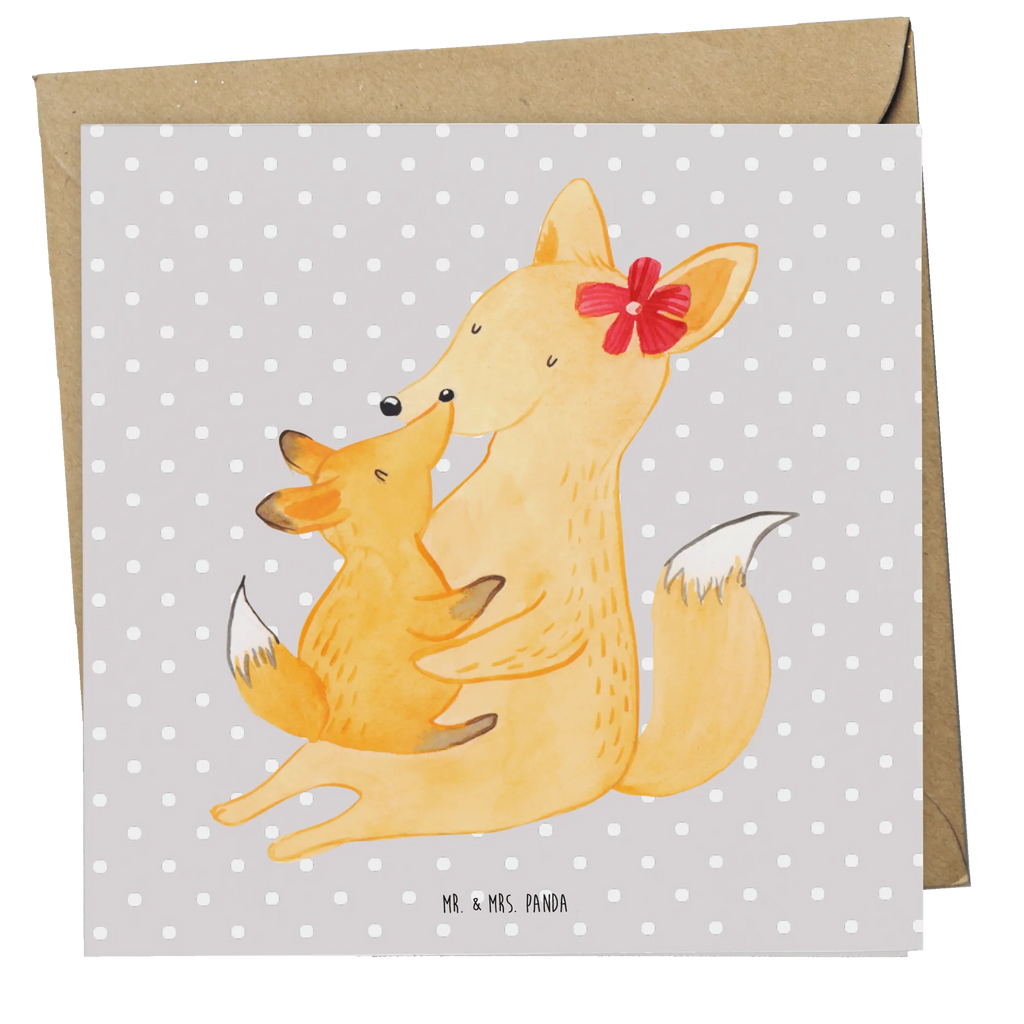 Deluxe Card Fox mummy Geburtstagskarte, Glückwunschkarte, Hochwertige Klappkarte, Karte, Grußkarte, Einladungskarte, Hochzeitskarte, Klappkarte, Hochwertige Grußkarte, Familie, Vatertag, Muttertag, Bruder, Schwester, Mama, Papa, Oma, Opa, Lieblingstochter, Beste Tochter, Tochter, Mutter, Geschenk