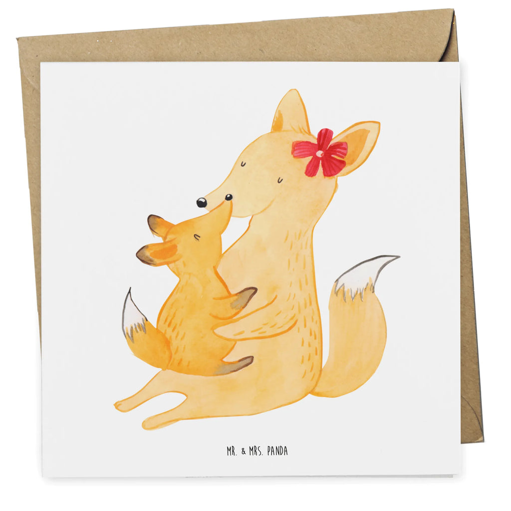 Deluxe Card Fox mummy Geburtstagskarte, Glückwunschkarte, Hochwertige Klappkarte, Karte, Grußkarte, Einladungskarte, Hochzeitskarte, Klappkarte, Hochwertige Grußkarte, Familie, Vatertag, Muttertag, Bruder, Schwester, Mama, Papa, Oma, Opa, Lieblingstochter, Beste Tochter, Tochter, Mutter, Geschenk