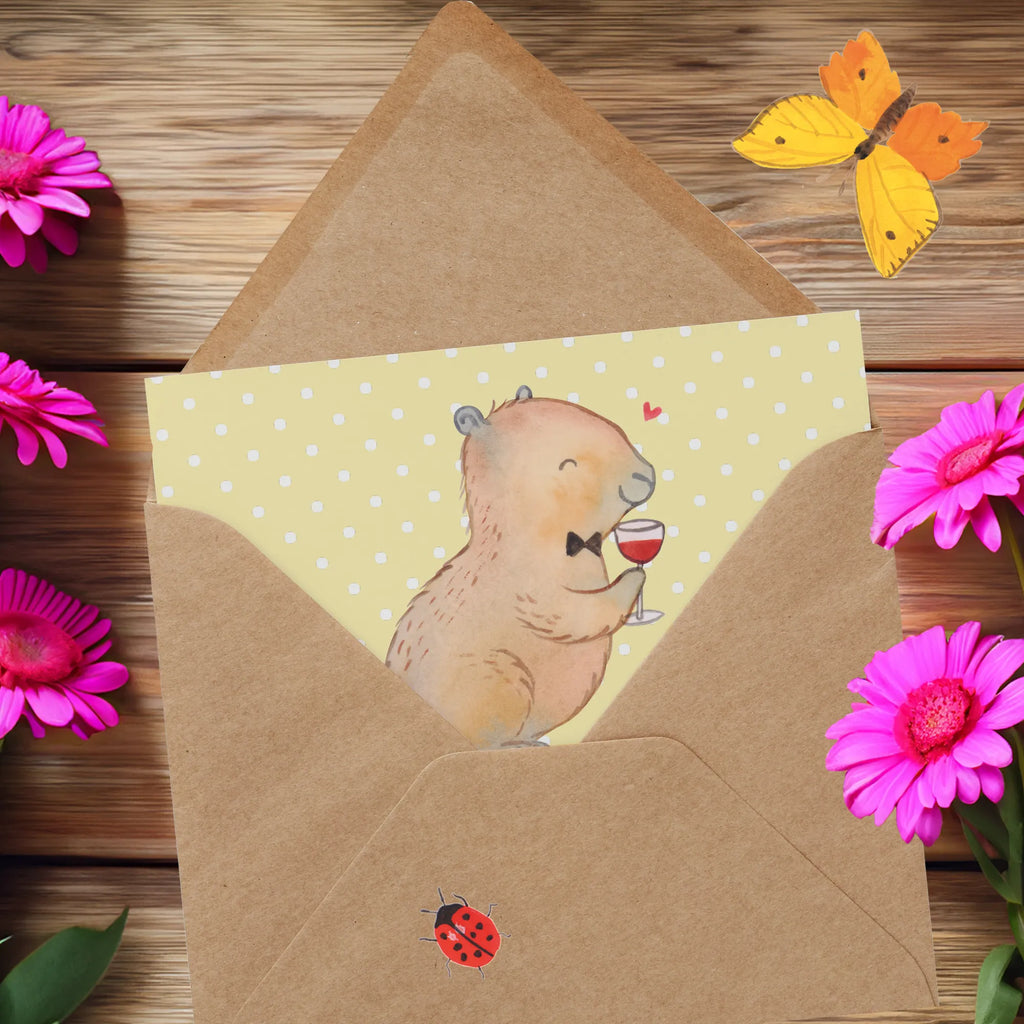 Deluxe Card Capybara wine faltkarte, Glückwunschkarte, anlasskarte, Klappkarte, Grußkarte, doppelkarte, Lustige Sprüche, Tiere, Tiermotive, Gute Laune, Adrette Tiere, Wein Spaßbild, Geschenk für Weinkenner, Panda Handzeichnung, Weinliebhaber Geschenk, Stilvolles Capybara, Handgezeichnetes Capybara, Weintrinkendes Nagetier, Capybara Zeichnung, Capybara Kunstwerk, Liebe Zum Wein Spruch, Heiterer Capybara, Capybara Weinflasche