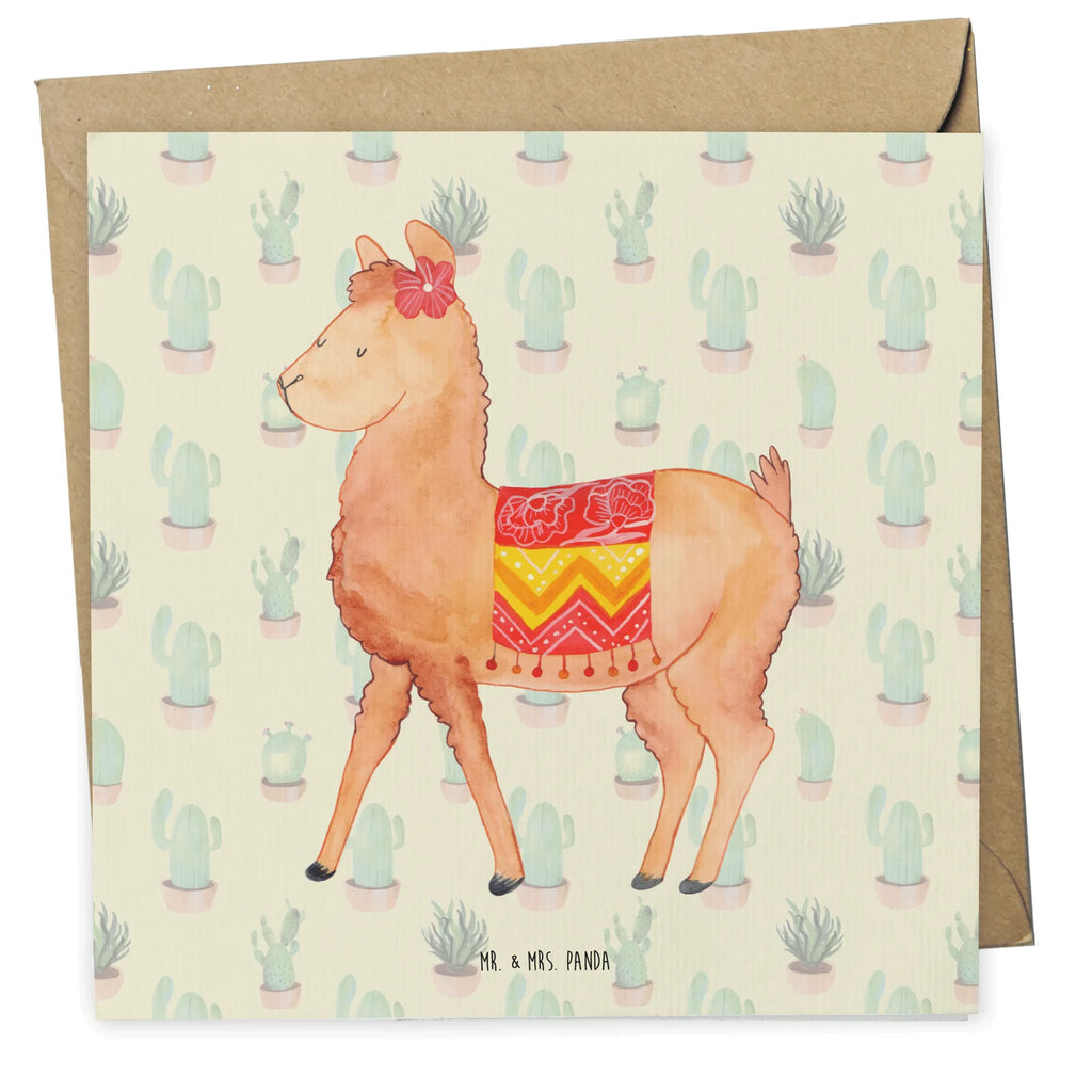 Deluxe Karte Alpaka Stolz Grußkarte, Klappkarte, faltkarte, Glückwunschkarte, doppelkarte, anlasskarte, Alpaka, Lama