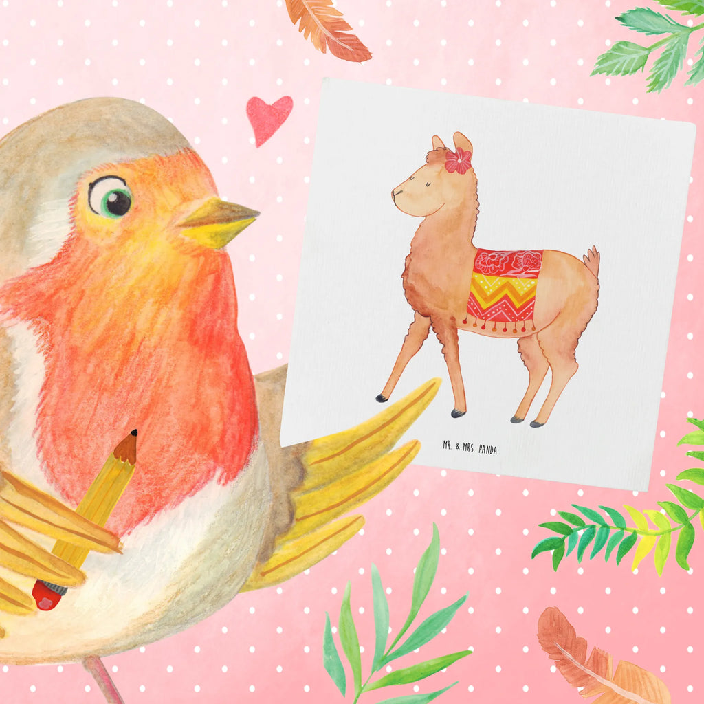 Deluxe Karte Alpaka Stolz Grußkarte, Klappkarte, faltkarte, Glückwunschkarte, doppelkarte, anlasskarte, Alpaka, Lama